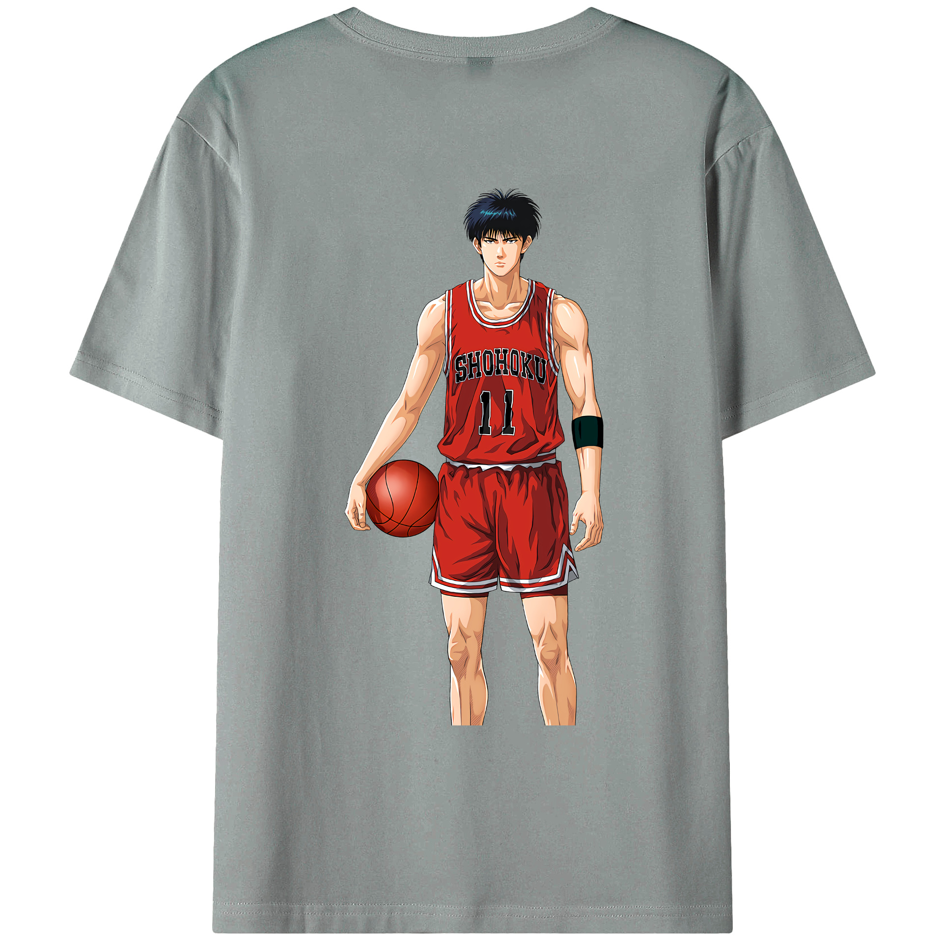 （画像用） SLAM DUNK／スラムダンク 綿100％ メンズ半袖Tシャツ（バックプリント） 通気性